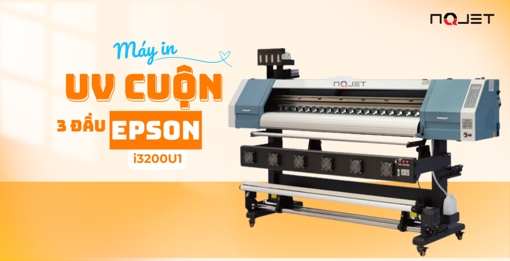 Máy in UV cuộn 3 đầu Epson i3200U1