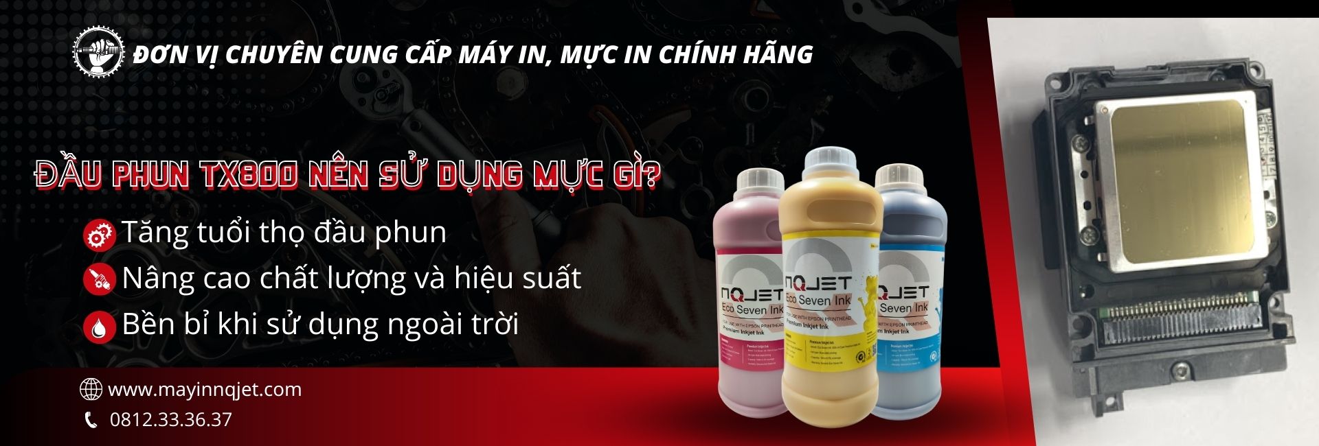 Đầu phun TX800 nên sử dụng mực gì?