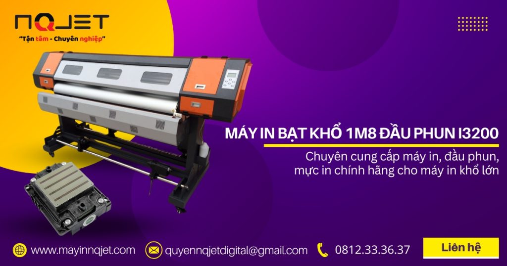 Máy in bạt khổ 1m8 lắp đầu phun i3200