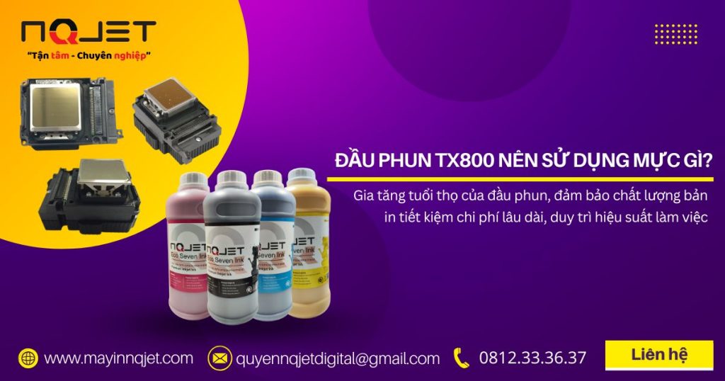Đầu phun TX800 nên sử dụng mực gì? Hướng dẫn chi tiết để đảm bảo chất lượng in ấn tốt nhất