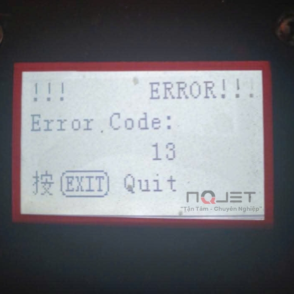 Lỗi ERROR 13 trên máy in bạt
