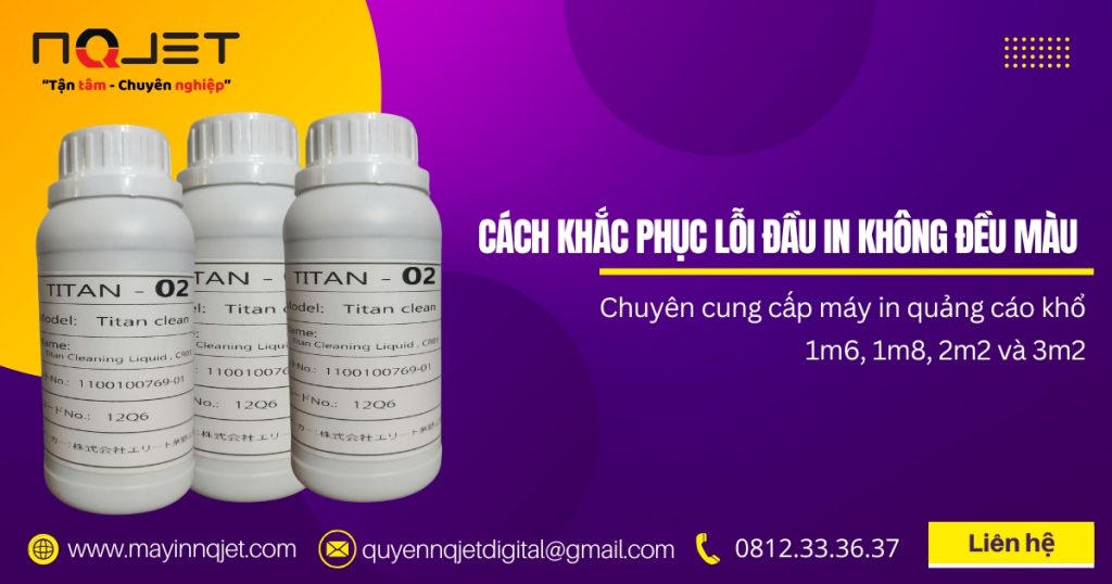 Cách khắc phục đầu in không đều màu cho máy in bạt khổ lớn