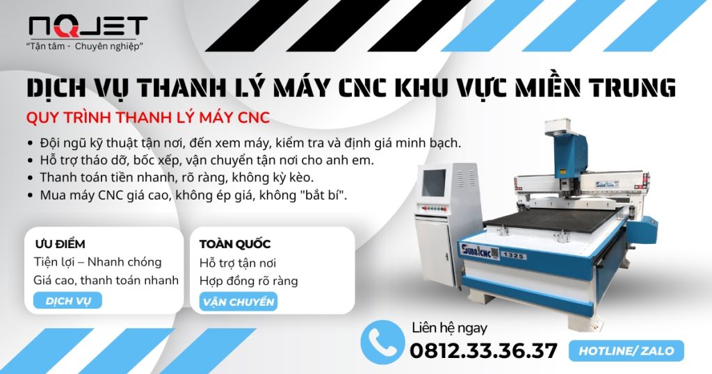 Thu mua máy CNC khu vực miền Trung