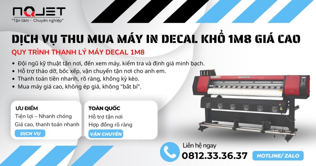 Dịch vụ thu mua máy in decal khổ 1m8 giá cao