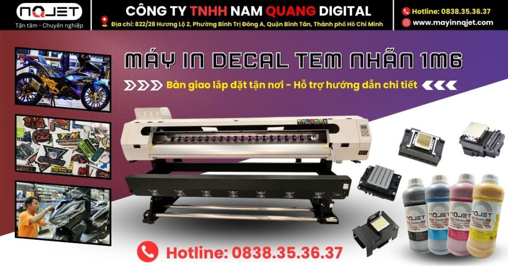 Mở tiệm in decal dán keo xe nên mua máy 1m2 hay 1m6?