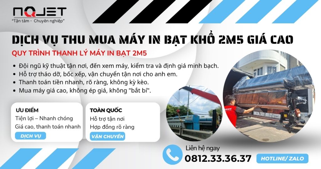 Dịch vụ thu mua máy in bạt 2m5 giá cao