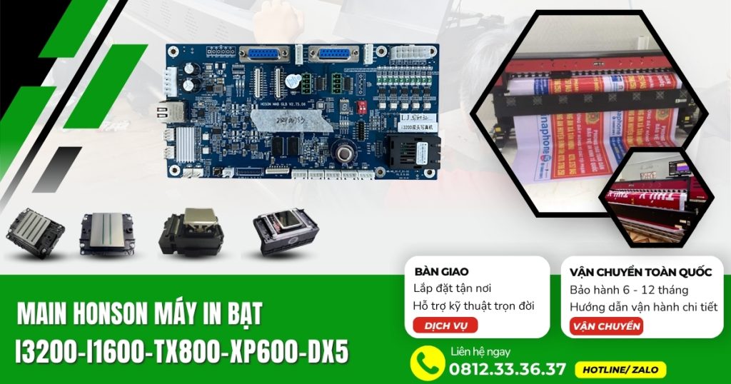 Main Honson i3200-i1600-TX800-XP600-DX5: Giải pháp bo mạch chủ toàn diện cho máy in quảng cáo