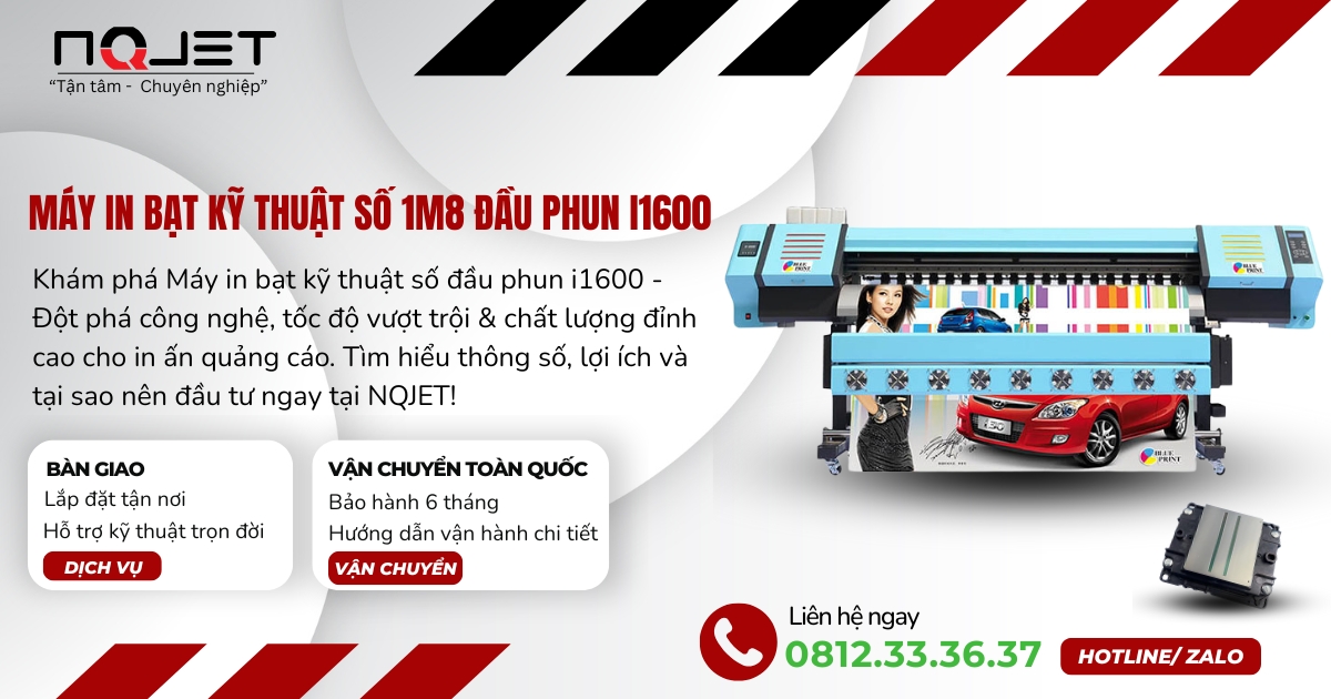 Máy in bạt kỹ thuật số đầu phun i1600