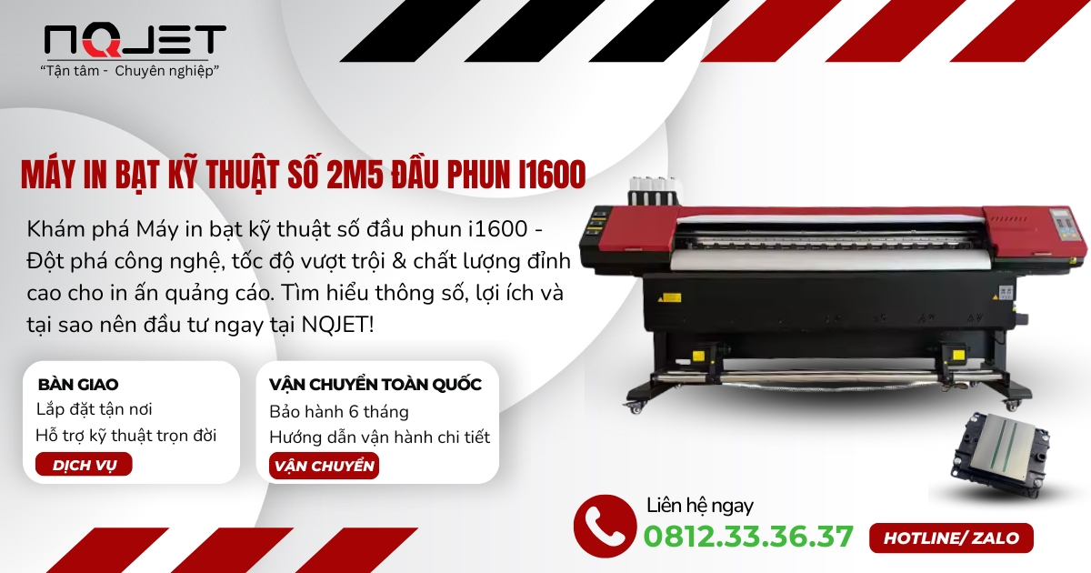 Máy in bạt kỹ thuật số đầu phun i1600