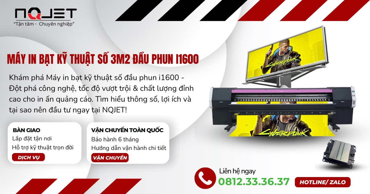 Máy in bạt kỹ thuật số đầu phun i1600