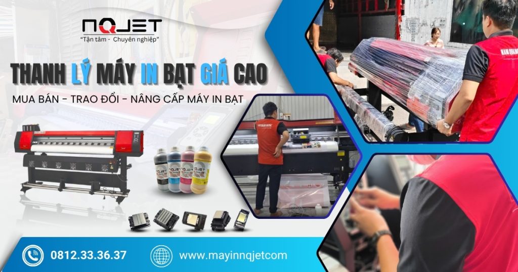 Thanh lý máy in bạt giá cao khổ 1m6/1m8/2m2/2m5/3m2