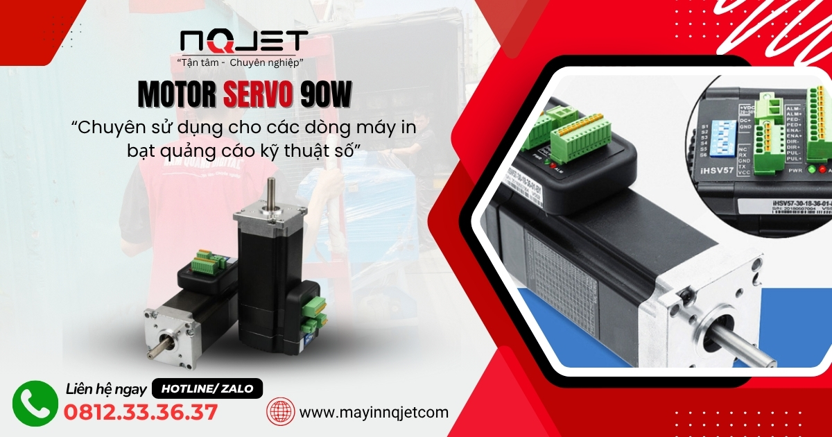 Motor Servo 90W máy in bạt khổ lớn