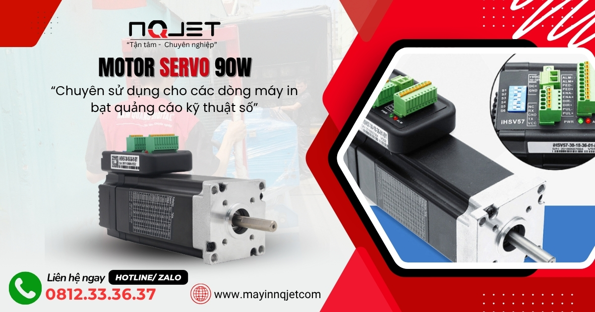 Motor Servo 90W máy in bạt khổ lớn