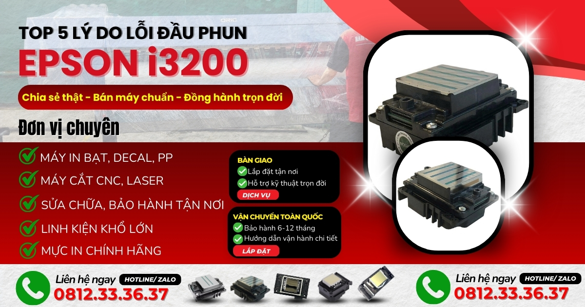 Top 5 lý do lỗi đầu phun i3200