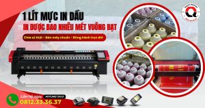 1 lít mực in được bao nhiêu mét vuông bạt?