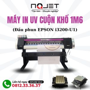 Máy in UV cuộn 1m6 đầu phun i3200-U1