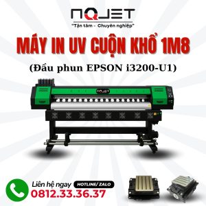 Máy in UV cuộn khổ 1m8 i3200-U1 tân trang 90–95%