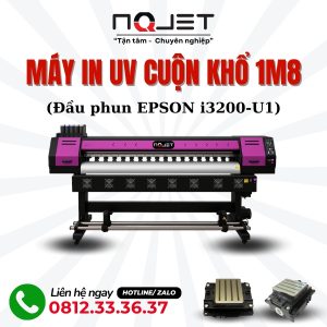 Máy in UV cuộn khổ 1m8 i3200-U1 tân trang 90–95%