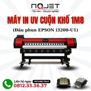 Máy in UV cuộn khổ 1m8 i3200-U1 tân trang 90–95%