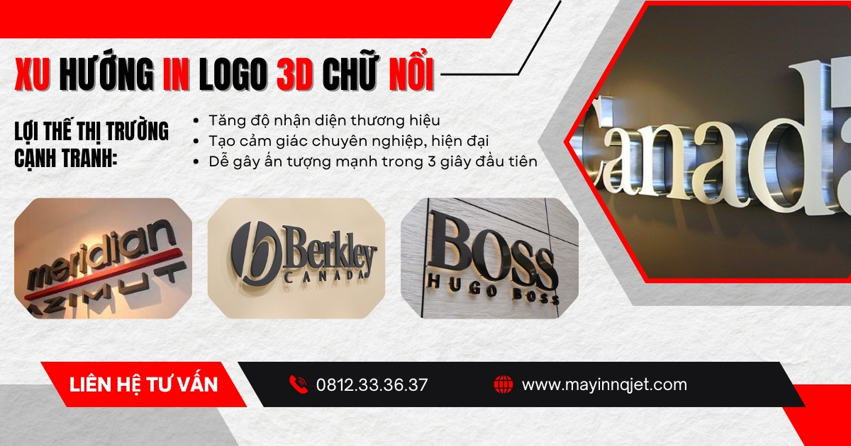 Máy in quảng cáo làm logo 3D chữ nổi