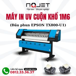 Máy in UV cuộn 1m6 đầu phun TX800-U1