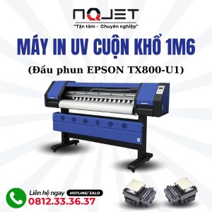 Máy in UV cuộn 1m6 đầu phun TX800-U1
