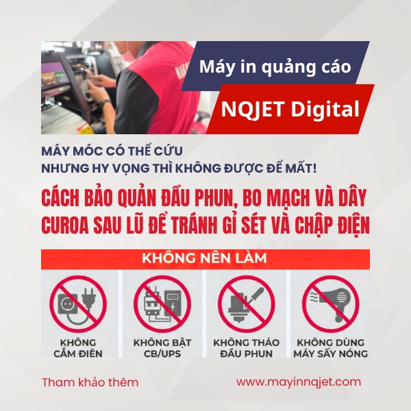 KHông nên làm các thao tác này khi bắt đầu kiểm tra máy in