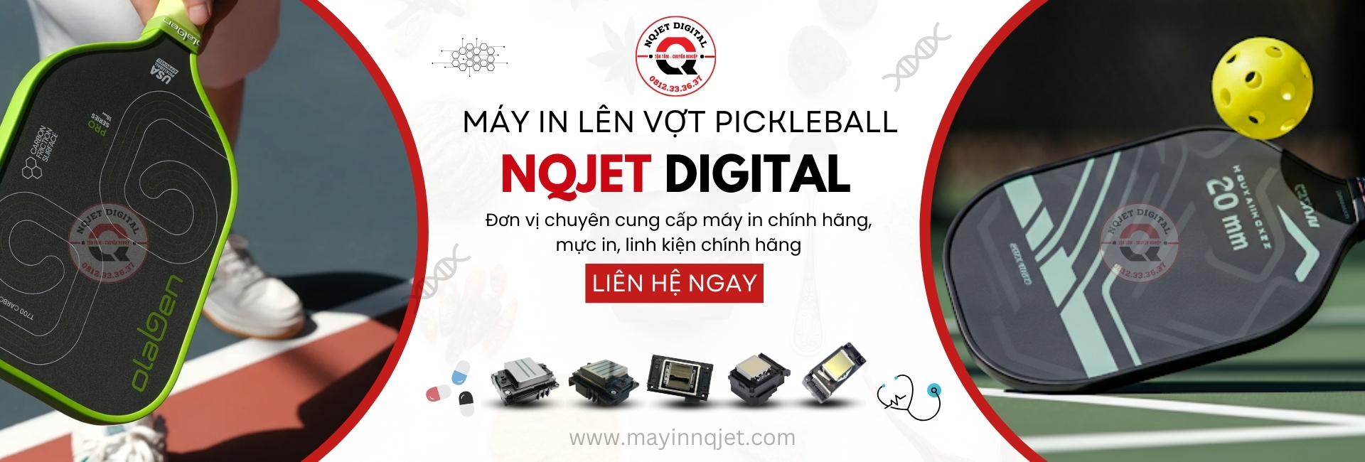 Máy in UV in vợt Pickleball