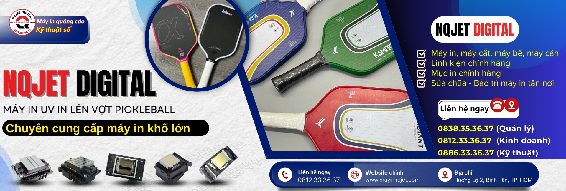 Máy in UV in vợt Pickleball