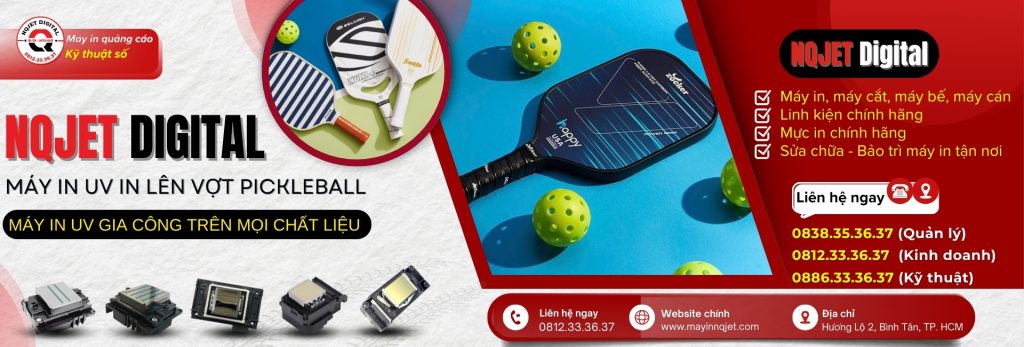 Máy in UV in vợt Pickleball – Giải pháp in logo và cá nhân hóa vợt thể thao tiềm năng năm 2026