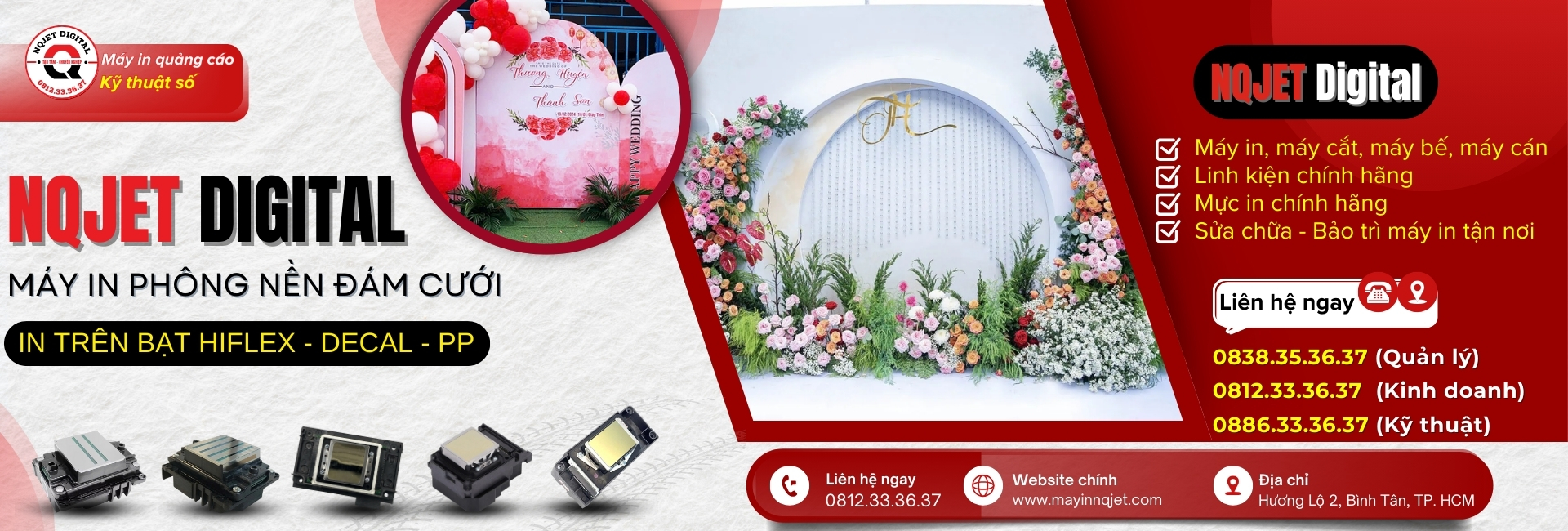 Máy in phồng nền đám cưới